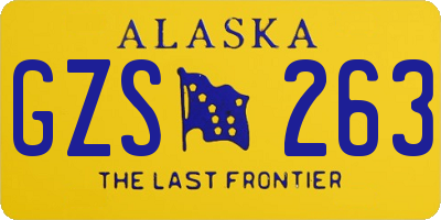 AK license plate GZS263