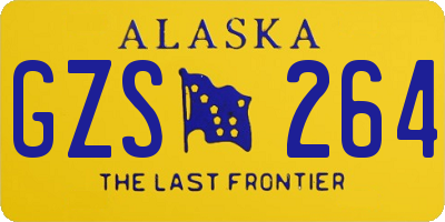 AK license plate GZS264