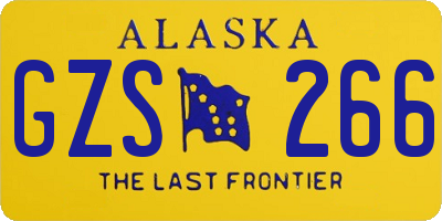 AK license plate GZS266