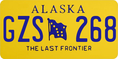 AK license plate GZS268