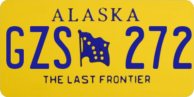 AK license plate GZS272