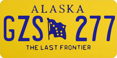 AK license plate GZS277