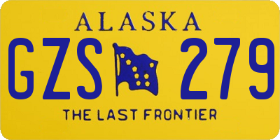 AK license plate GZS279