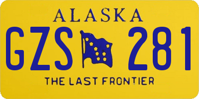 AK license plate GZS281