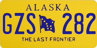 AK license plate GZS282