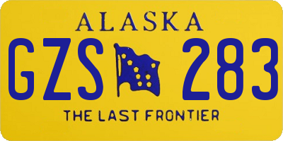 AK license plate GZS283