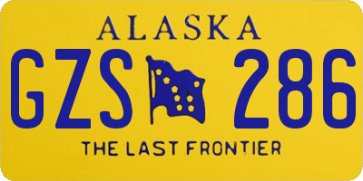 AK license plate GZS286