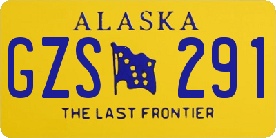 AK license plate GZS291