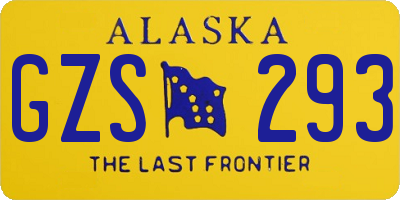 AK license plate GZS293