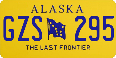 AK license plate GZS295