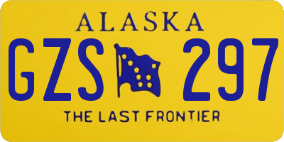 AK license plate GZS297