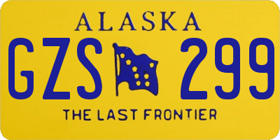 AK license plate GZS299