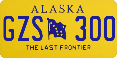 AK license plate GZS300