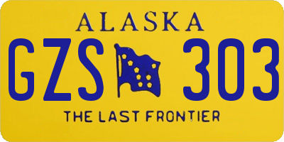 AK license plate GZS303