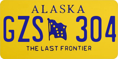 AK license plate GZS304