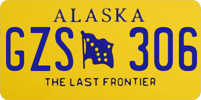 AK license plate GZS306