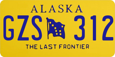 AK license plate GZS312