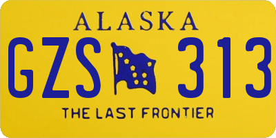 AK license plate GZS313