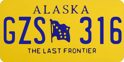 AK license plate GZS316