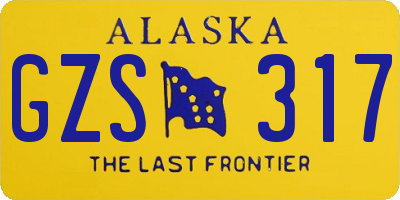 AK license plate GZS317