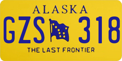 AK license plate GZS318