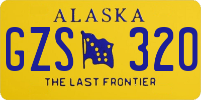 AK license plate GZS320