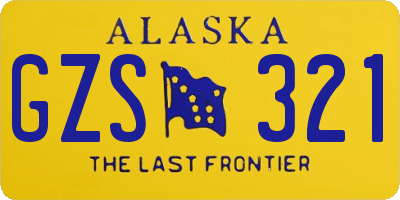 AK license plate GZS321