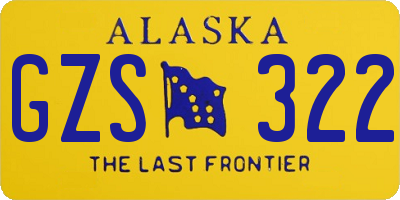 AK license plate GZS322