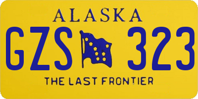 AK license plate GZS323