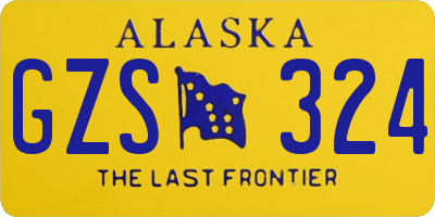 AK license plate GZS324