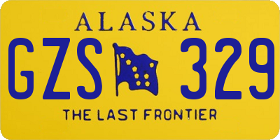 AK license plate GZS329