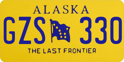 AK license plate GZS330