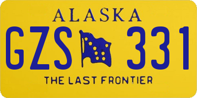 AK license plate GZS331