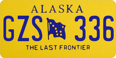 AK license plate GZS336