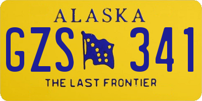 AK license plate GZS341