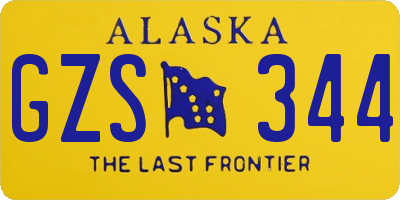 AK license plate GZS344