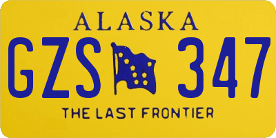 AK license plate GZS347