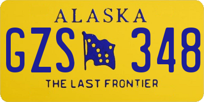 AK license plate GZS348