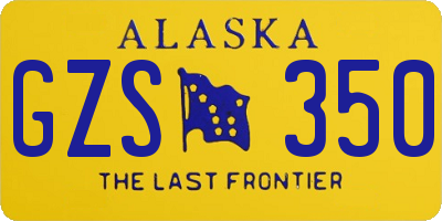 AK license plate GZS350