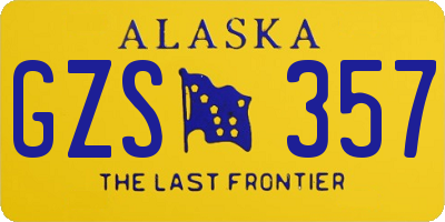 AK license plate GZS357