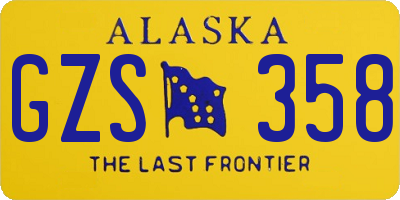 AK license plate GZS358