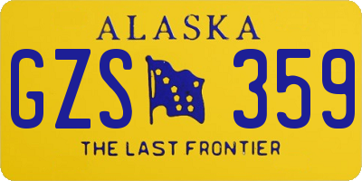 AK license plate GZS359