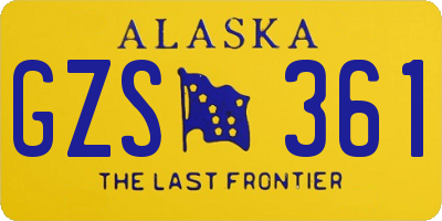 AK license plate GZS361