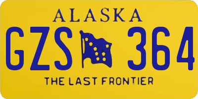 AK license plate GZS364