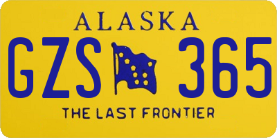 AK license plate GZS365