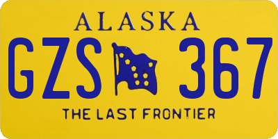 AK license plate GZS367