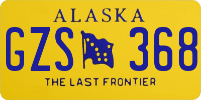 AK license plate GZS368