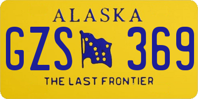 AK license plate GZS369