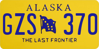 AK license plate GZS370