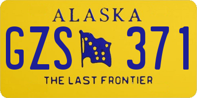 AK license plate GZS371